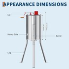 3 Frame Manual Honey Extractor Stainless Steel Hand Crank Clear Lid Honey Gate
