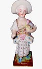 Rare Antique Kpm  German Porcelain 4 1 2    Figure Of Girl W bird  From Early 1900