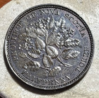 1856 Canada Nova Scotia 1 2 Penny Token Nice Condition