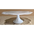 Vintage Colony Milk Glass Golden Harvest Pedestal Cake Stand cake Plate 13 
