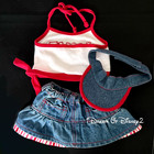 Build-a-bear Summer Love Outfit Denim Skirt  Halter Top  Hearts Teddy Clothes