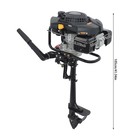 9hp 4 Stroke Outboard Motor 224cc Gasoline Boat Engine Manual Pull Start Black