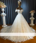 Ball Gown Wedding Dresses Off The Shoulder Lace Applique Bridal Gown Custom Size