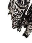 Vera Bradley Black White Soft Fringe Floral Scarf In Paisley Noir 100  Rayon