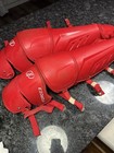 Force3 F3lg Adult Catcher Leg shin Guards Red Pair Padded Adjustable