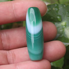 C0051 Tibetan Prayer Worry Dzi Bead Old Agate Amulet Gzi Antique Tibet Pendant
