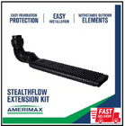 Stealth Flow 43 In  Black Vinyl Low Profile Downspout Extension Kit