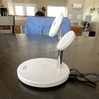 Uline Qi2 Led Lighted Wireless Charging Round Tabletop  White