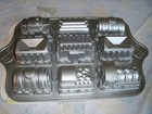 New Nordic Ware Railroad 9 Cavity Train Cars Mini Cake Cupcake Pan Mold 3d 5 Cup