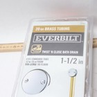 Everbilt Twist And Close Bath Waste And Overflow Drain Chrome 20-gauge 1-1 2 