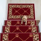 Fleur De Lis Design Carpet Stair Treads mat Slip Resistant 8 5  x26 5   