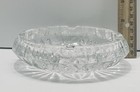 Heavy Cut Crystal Glass Ashtray Cigar Cigarette Holder Decor Vintage 4 Slots