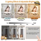 Vanity Set Makeup Vanity Table With Smart Led Mirror W  7 Drawers   Crystal Pull