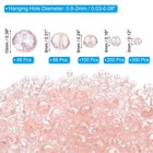 712pcs Rondelle Crystal Beads 3-10mm Faceted Glass Loose Beads Pink