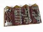 Complete Antique Singer Sewing 1889 Refinished Oak Puzzle Box   Attachments