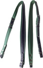 Genuine Leather Accordion Straps Black   Green