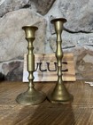 Set Of Two Brass Vintage Candle Holders
