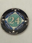 New Na 24 Year Glitter   Crystals Medallion  Narcotics Anonymous
