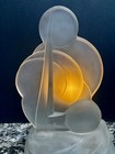 1939-n y  World   s Fair 3d t   P table cloud Lamp frosted Glass works  rare  fab 