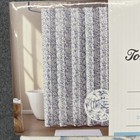 Tommy Bahama Shower Curtain 72  X 72  Floral Cotton Blue Cream Beach