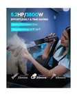 Dog Dryer  5 2hp  3800w Pet Grooming High Velocity Force Blower With 4 Nozzle   