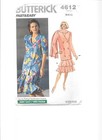 Easy Butterick 4612 Misses Top Flounce Skirt   Scarf Pattern -sz 6 8 10 Vintage