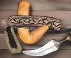 Antique Jambiya Dagger Original Belt Leather Sheath Yemen Oman Qatar Saudi Arab