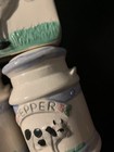 Vintage Matching Cow Napkin And Salt And Pepper Set