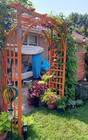 Wood Garden Arch Trellis Wedding Arbor Plant Vine Climber Wooden Archway 7ft New