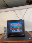         vtg 80s Heath  zenith  9 crt Tv Black Retro Gaming Tested Gr-9009 Portable 