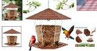 Squirrel-proof Hanging Bird Feeder For Outdoor Wild Bird Seed  Brown