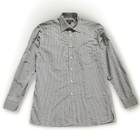 Vtg Ermenegildo Zegna Silk Cotton Stripe Button Sport Shirt L Beige Grey Italy