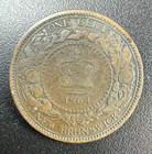 1864 Province Of New Brunswick Victoria One Large Cent - Free Shipping