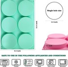 Silicone Muffin Top Pans Non-stick Round Baking Molds 4 Inch 2pcs Microwave Safe