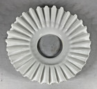 Vintage Milk Glass Ruffled Petticoat Glass Oil Lamp Shade With 3  Top Opening