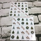 Vintage Christmas Stickers Address Labels Seasons Greetings Lot Of 6 Sheets 