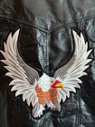 Vintage Genuine Leather Vest By Manzoor Motorcycle Harley Eagle Side Tie