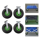 4-pack 10in Pneumatic Swivel   Rigid Cart Casters  Heavy-duty Air Tires
