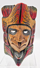 Hand Carved Painted Wood Mask 6  Tribal Style Folk Art Wall Decor