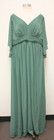 Ever-pretty 1 2 Sleeve V-neck Pleated A-line Dress Eucalyptus Green Plus Size 16