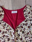 Vintage Fleischman California Kaftan Style W pockets Loose Fit Midi Dress Zip-up