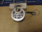 Antique vintage Miller Champion 6 Lever Push Key Pancake Padlock W key 1019