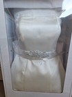 David s Bridal Strapless Satin Wedding Dress W  Beaded Belt     Factory Sealed Box