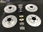 For Mercedes C220 Cdi Front Rear Drilled Grooved Brake Discs   Mintex Pads