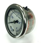 1386 Quincy Oil Pressure Gauge 1 8   Rear Back Mount 0-30 Psi Liquid Filled