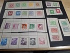 Lot Of 92  German Stamps -on Stock Paper-hinged-see All 3 Pictures