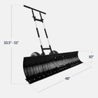 36  Heavy-duty Rolling Snow Pusher - Galvanized Steel Blade - Wheeled Plow - New