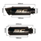 Slip-on 51mm 2  Universal Motorcycle Exhaust Muffler Pipe Tail Tips Black Us