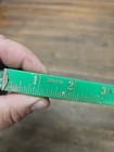 B113- Vintage Dunlap 3929 Green Plastic Zig Zag Ruler-3 Foot