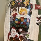 Bucilla    night Before Christmas  Felt Stocking Kit Santa Sleeping Kids Chimney